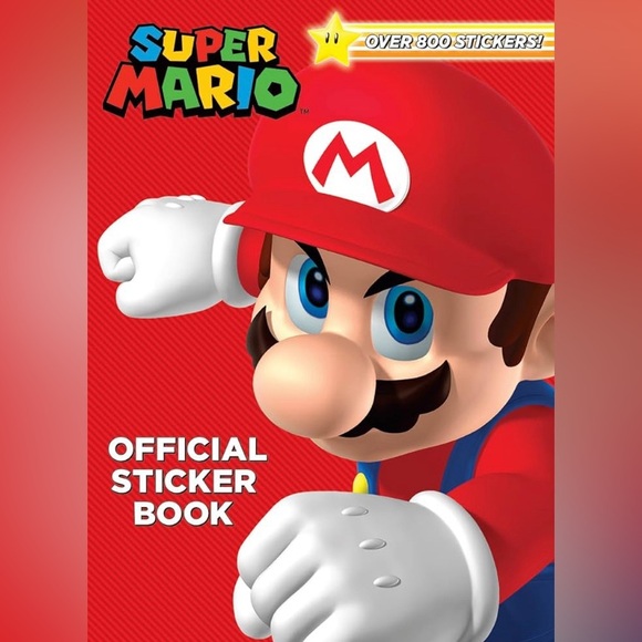 Super Mario Official Sticker Book and Coloring Book Bundle - Picture 1 of 4